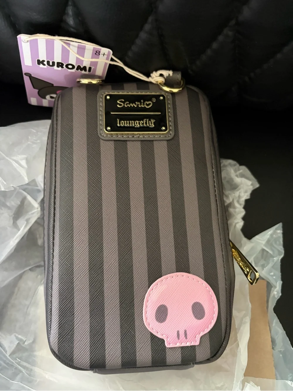 Loungefly Kuromi Purple and Brown Mini Crossbody Bag